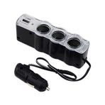 3 PORT + 1 USB OTO ARAÇ ÇAKMAKLIK ÇOĞALTICI ÇOKLAYICI HUB