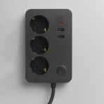 3 Prizli 3 Usb Girişli Çocuk Akım Korumalı Topraklı Golyat Grup Şarj Fiş Priz 2 Metre Uzatma Kablosu