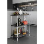3 Raflı Çevir-Tak Beyaz Metal Gövdeli Çok Amaçlı Mutfak Rafı ve Organizer Raf Düzenleyici Raf