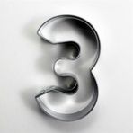 3 Rakamı Şekilli Metal Kurabiye Kalıbı Dk-3
