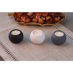 3 Renk El Yapımı Beton Tealight Mumluk Set ( Mumlar Hediye ) - 1 Adet