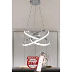 3 Renk Işıklı Modern Sarkıt LED Avize, Krom Kasa, Salon, Mutfak, Hol - Seçenek 1 - Ahşap - Bej