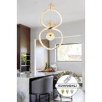 3 Renkli Dimmerli Modern Sarkıt LED Avize, Salon ve Mutfak Dekorasyonu - Seçenek 1 - Altın