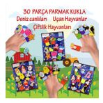 3 Set - 30 Parça Tox Deniz Canlıları, Çiftlik Ve Uçan Hayvanlar Parmak Kukla T120 T121 T222