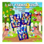 3 Set - 30 Parça Tox Evcil , Vahşi Hayvanlar ve Sebzeler Parmak Kukla T772 T782 T104