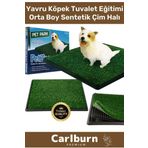 3 Tabakalı Kolay Temizlenir Evcil Hayvan Yavru Köpek Tuvalet Eğitimi Orta Boy Sentetik Çim Halı