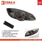 3 Tikla Far, Stop, Sinyal Kaplama Filmi 30Cm Siyah