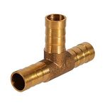 3 Yollu Hortum Bağlantısı Pirinç Tee 3 Yollu Yakıt Hortumu Bağlantısı, Basınçlı Hava Yağı Gaz Hattı (10mm)
