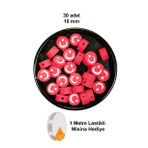30 Adet 10 Mm Polimer Kil Fimo Boncuk Takı Bileklik + 1 Metre Lastikli Misina Hediye - Türk Bayrağı