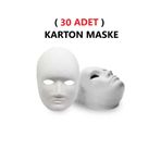30 Adet, Karton Maske, Boyanabilir, Eğitici Maske Boyama, Etkinlik Ve Hobi Maskesi