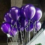30 Adet Koyu Mor Metalik Uçan Özellikli Balon