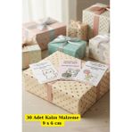 30 Adet Meow Serisi Paketleme Hediye Kartı - Teşekkür Kartı - Sipariş Paketleme Kartı 9x6cm