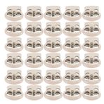 30 ADET Metal Kordon Kilitleri Uç Yaylı Durdurma Tıpalar Paslanmaz Hafif Kordon Dize Kordon Geçiş İpli Giyim Ayakkabı Bağcığı Sırt Çantası Kordon (Kayısı)