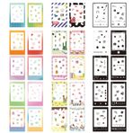 30 adet mini fotoğraf çerçevesi çıkartması, 3 inç, güzel fotoğraf filmi çıkartması, fotoğraf bordürü çıkartması, Instax Mini 12/11/9/8/7S/70/40/50S/90 EVO ile uyumlu, film fotoğraf çerçevesi