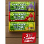 30 Adet Orta Boy Kokulu Büzgülü Çöp Poşetleri Lavanta Limon Çilek Kokulu Çöp Torbaları 55X60 Cm