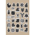 30 Adet Yilbasi Christmas Jdm Araba Stickers Motor Bisiklet Laptop Sticker Etiket Cikartma Siyah