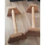 30 cm Ahşap Şınav Barı - Paralel Bar - Pilates - Armut Bar - Beyaz
