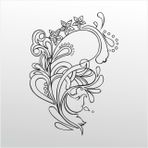 30 cm Çiçek Deseni Folyo Sticker