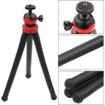 30 cm Esnek Masaüstü Tripod: Ahtapot Fotoğraf Makinesi ve Telefon Tutucu - Siyah