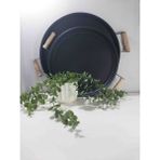 30 cm Metal Ahşap Kulplu Tepsi