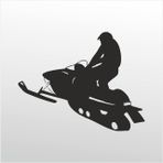 30 cm Motorlu Kızak Folyo Sticker