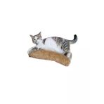 30 cm Peluş Kedi Sarılma Yastığı, Otlu ve Kahverengi