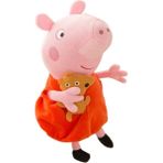 30 cm Peppa Pig Dört Kişilik Aile Peluş Oyuncak Bebek Pembe Peppa Pig Bebek (Yurt Dışından) - Kırmızı - Antrasit - Beyaz - Antrasit