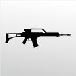30 cm Rıfle 7.62 mm Folyo Sticker
