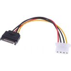 30 cm Sata 15 Pin Erkek To 4 Pin Dişi Molex Power Kablo