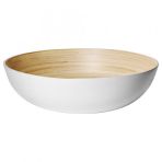 30 Cm Servis Kasesi, Ikea Bambu-beyaz Renk Meridyendukkan Yuvarlak Salata-sunum Kasesi Bambu