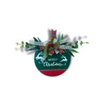 30 cm Yılbaşı Kapı Süsü | Christmas Kapı Dekoru | Çam Ağacı ve Kar Tanesi Temalı (geyik)