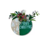 30 cm Yılbaşı Kapı Süsü | Christmas Kapı Dekoru | Çam Ağacı ve Kar Tanesi Temalı (Kar Tanesi)