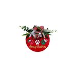 30 cm Yılbaşı Kapı Süsü | Christmas Kapı Dekoru | Çam Ağacı ve Kar Tanesi Temalı (Patili)