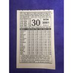30 Ekim 2001 Takvim Yapragi - Nostalji Koleksiyonluk Takvim Yapragi
