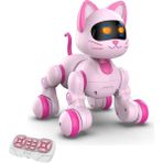 30 Fonksiyonlu Uzaktan Kumandalı Şarjlı Sesli Işıklı Dokunma Algılama Robot Köpek - Pembe - Lila