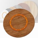 30" Masif Ahşap Döner Tabla - Yemek Masası ve Mutfak için Ağır Hizmet Yuvarlak Servis Tepsisi - Altın Meşe Kaplamalı Büyük Döner Servis Tabağı (80 cm)
