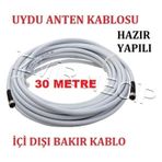 30 Metre Full Hd 3D 4K Uydu Çanak Anten Kablosu Rg6-U