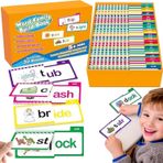 30 okuma ve rime kapaklı kitap, Word Family Flip Books, ABC kelime hazinesi flaş kartlar, çocuklar için pedagojik okuma oyunları, sınıf için aile oyunu, erkek ve kız çocukları için doğum günü hediyesi