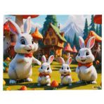 30 Parça Puzzle: Sevimli Tavşanlar