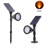 30 Watt Solar Çim Bahçe Armatürü / Çim Saplama Ağaç Aydınlatma Amber