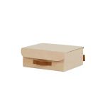 30 X 23 X 11 Cm Jüt Keten Kumaş Kapaklı Kutu