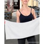 30 x 85 cm Fitness Havlusu, Spor Havlusu, Sporcu Havlusu, Antreman Havlusu, Gym Havlusu - Beyaz