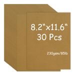 30 Yaprak Kahverengi Karton Kağıt 8,2 x 11,6, 230 g/m2/85 lb Kraft Kart Stok Kağıdı Karalama Defteri, El Sanatları, Kart Yapımı, Menüler, Davetler için
