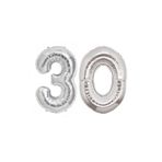 30 Yaş Sayı Folyo Balon Gümüş 40 İnç 100 cm