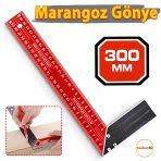 300 Mm 30 Cm Alüminyum Marangoz Gönye Metal Gövde Açılı Ölçüm Cetveli Ahşap İnşaat Hassas Gönye