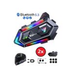 300 Mt Intercom 2 Eşleşmeli Kask Kulaklık Y-20MX Su Geçirmez Bluetooth Motosiklet Intercom Kulaklık