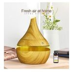300ml Aroma Hava Nemlendirici Aromaterapi Ahşap Difüzör (Bej)