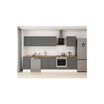 300X210 Cm Klasik Mebran Mutfak Dolabı Beyaz M-E80S40S60-2 Mebran | Antrasit - Suntalam