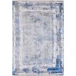300x400 cm Cehov Mavi Modern Yün El Dokuma Modern Geometrik Etnik Eskitme Desenli Boho Oturma Odası Salon Yolluk Koridor Mutfak Halısı