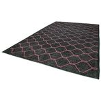 300x462 cm Geometrik Halı Siyah Geometrik Yün El Dokuma Modern Geometrik Etnik Eskitme Desenli Boho Oturma Odası Salon Yolluk Koridor Mutfak Halısı